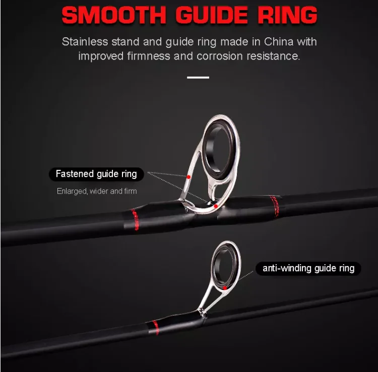 High quality Carbon Fiber sea bass Rod 2 Sections Lure fishing pole Ultra Light casting spinning Fishing Rod with reel set