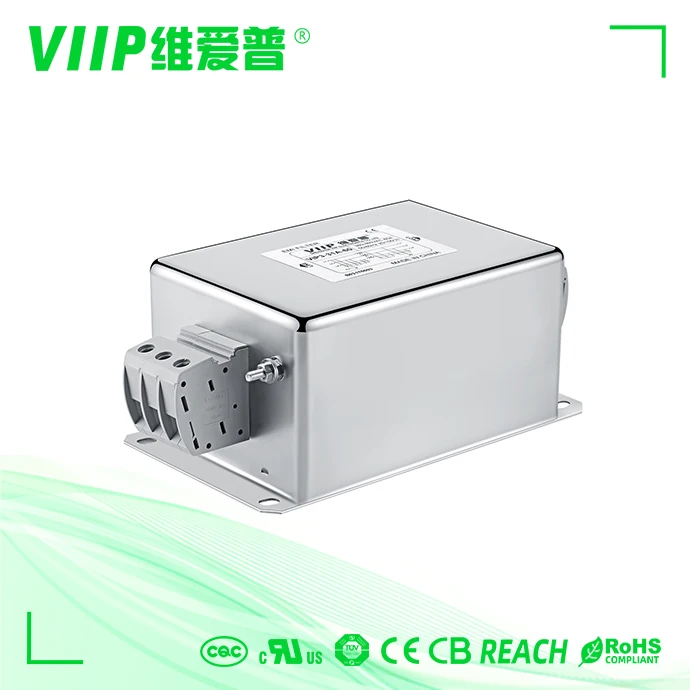 380/440VAC, Screw connection, 3 phase power line noise filter  with low pass EMC filter