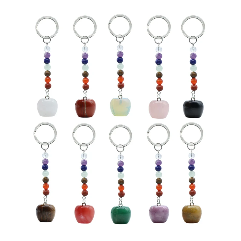 100 видов подвесок из камня брелок для ключей резная форма яблока подвеска драгоценного украшения сумки