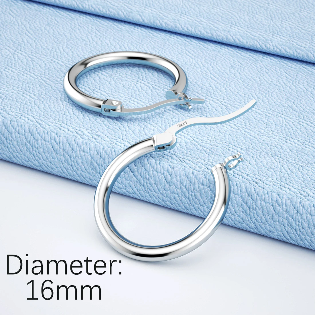 925 Sterling Silver 14-35mm Circle Hoop