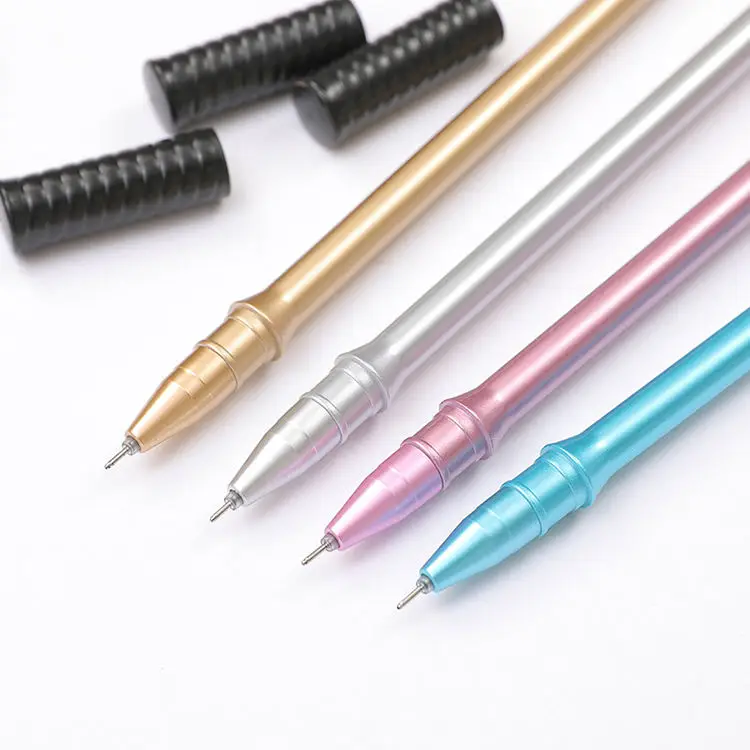 Cute Tennis Racket Shape Writing or Decoration Gel Ink Pen for Home Office School Student Black  0.38 mm Tip 4 Colors Casing
