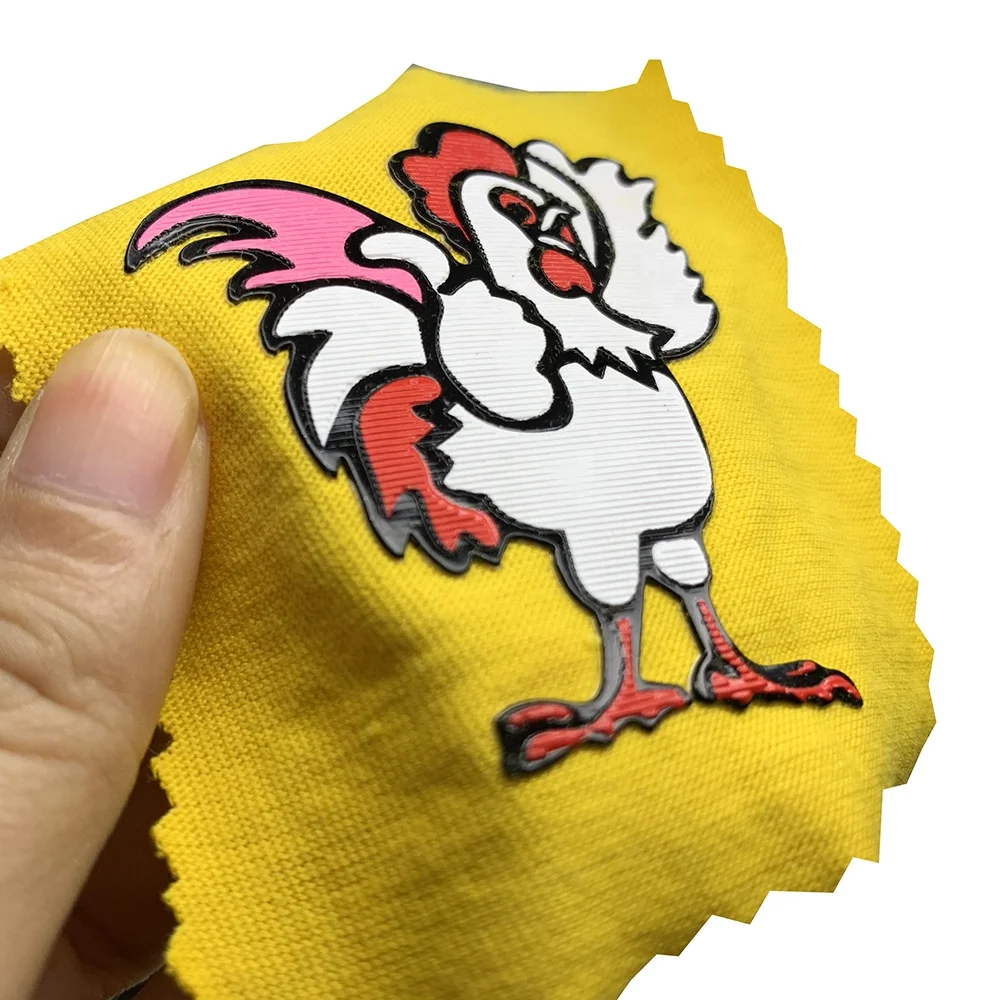 Custom Sport Rubber Badge Flag Design 3D Embossed Heat Press Transfer Logo Tpu Patches for Clothing