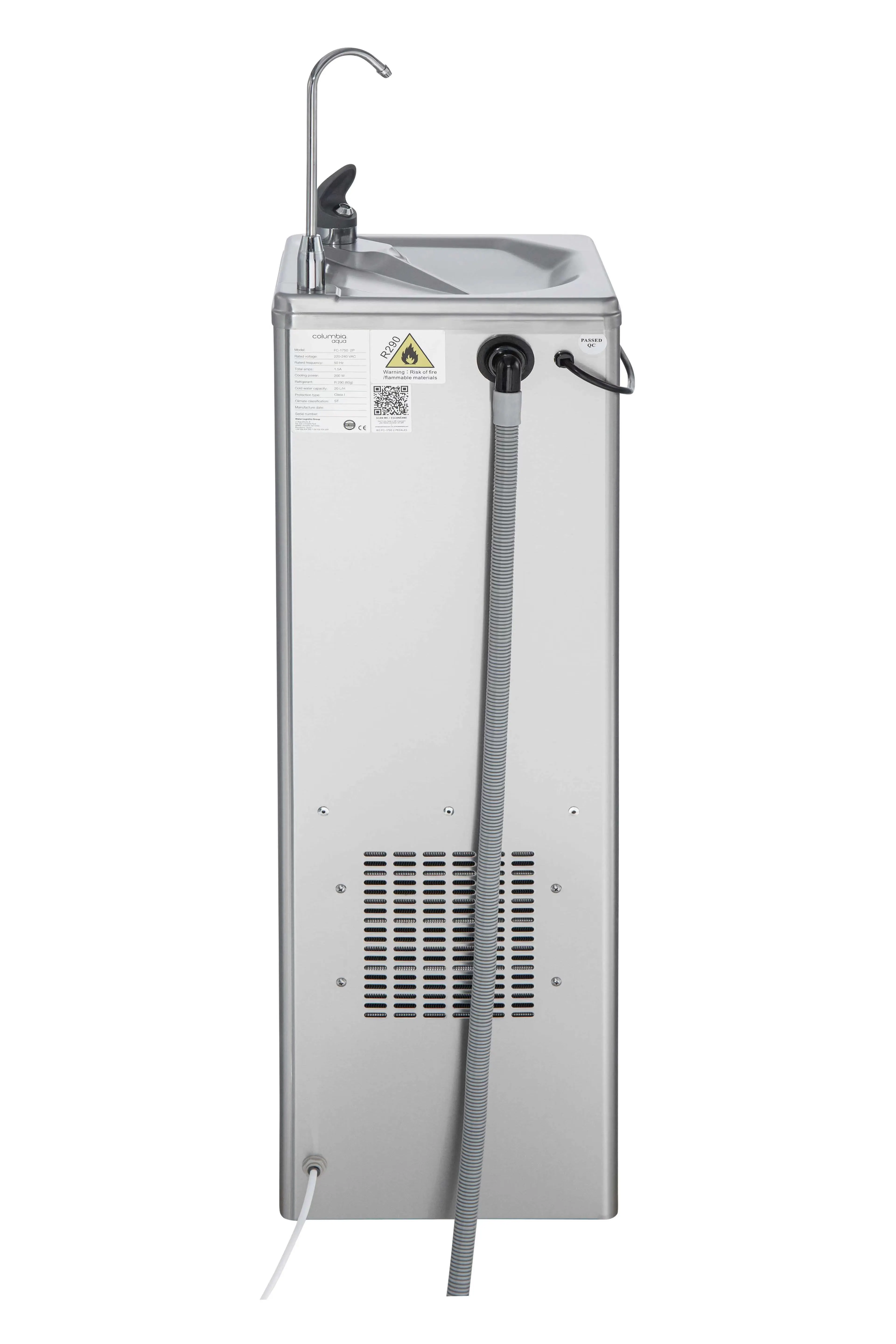 Public Free Stainless Steel Commerical Square Combination Squareline Bubbler Floor Drinking Fountain