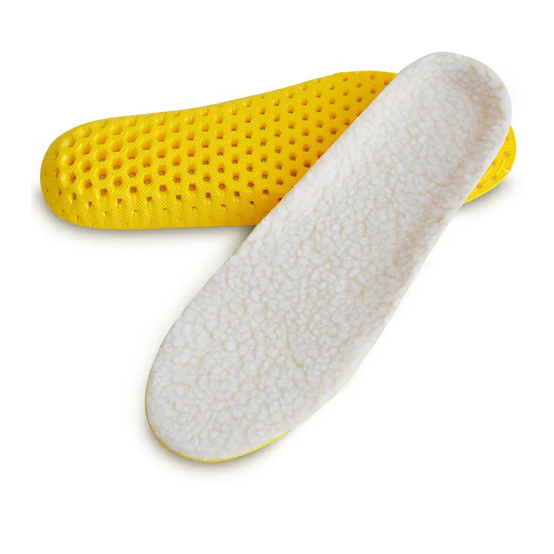 Winter Warm Sports insole men and women fleece-lined shock absorption soft bottom comfortable breathable wool insole