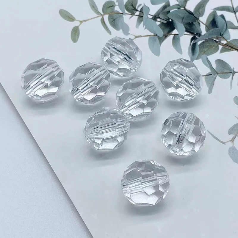 4MM-20MM Colorful Plastic Transparent Clear Faceted Beads Acrylic Crystal Beads For DIY Making Bag
