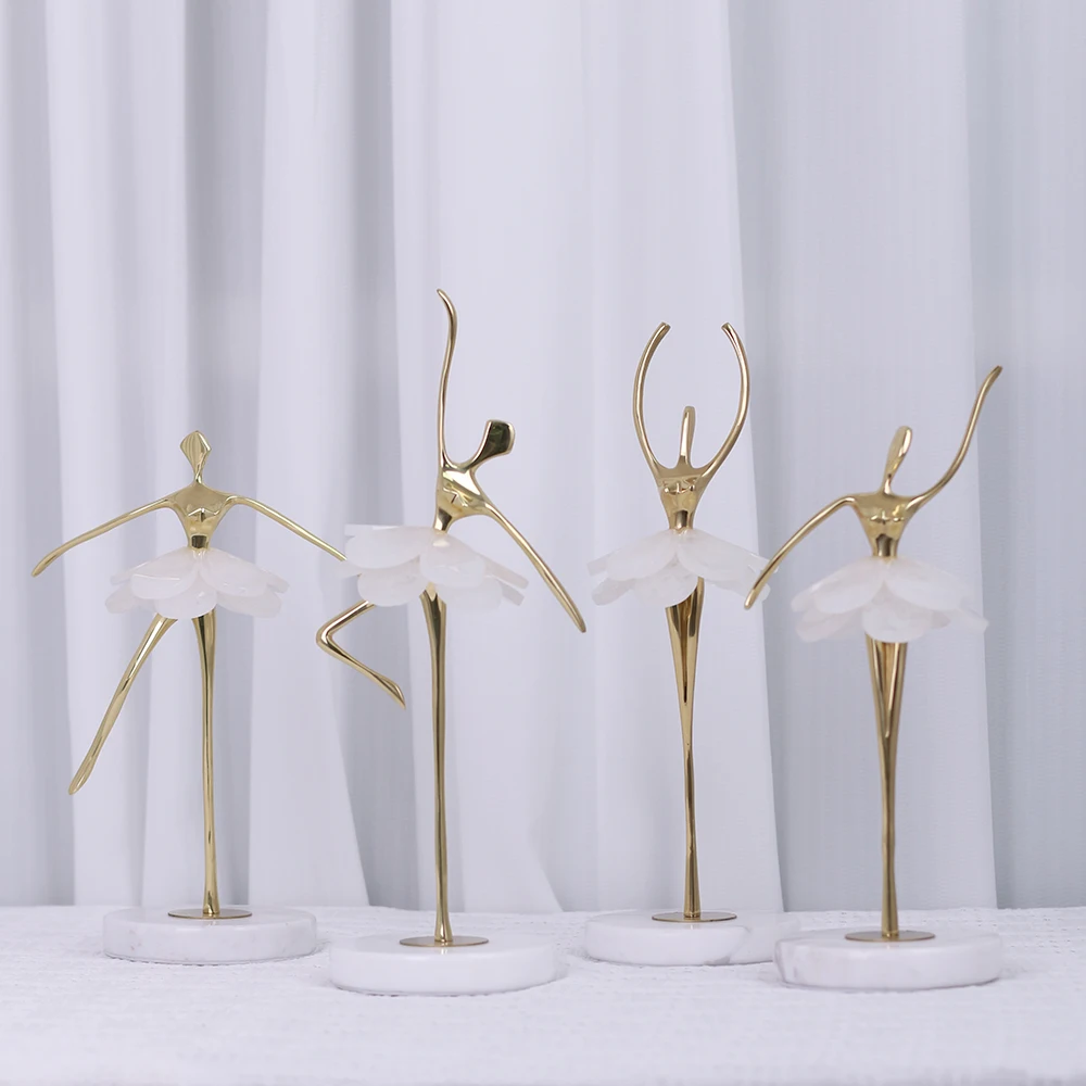 Modern Interior Sculptures Cute Dancing Girls Luxury Home Decoration Figurines Home Decor Modern For Girls Room Decoration