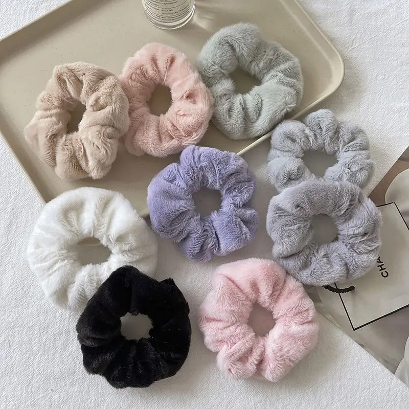 Assorted Colors Shiny Glitter Fish Scales Large Sequins Hair Bands Ropes Sparkly Shiny Metallic Mermaid Sequins Hair Scrunchies