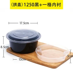 Hot Sale New Soup Container Customized 1250 1000 1500 Ml Pp Noodles Bowl Hot Food With Two Layer Lids disposable lunch boxes