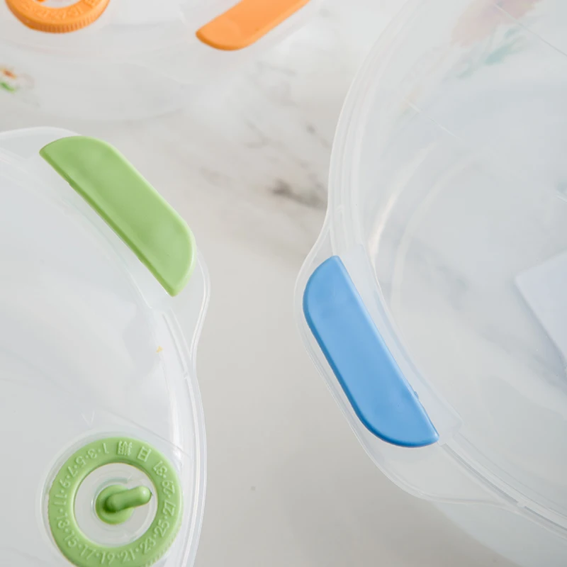 
Eco-friendly home kitchen used 3 sizes transparent storage plastic food container for fruit vegetables 