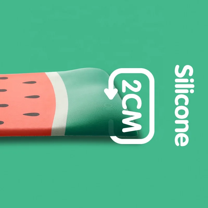 Manufacturer Non-slip Mouse Mat 3D Cute Watermelon Silica Gel Mouse Pad with Wrist Support for Gamer