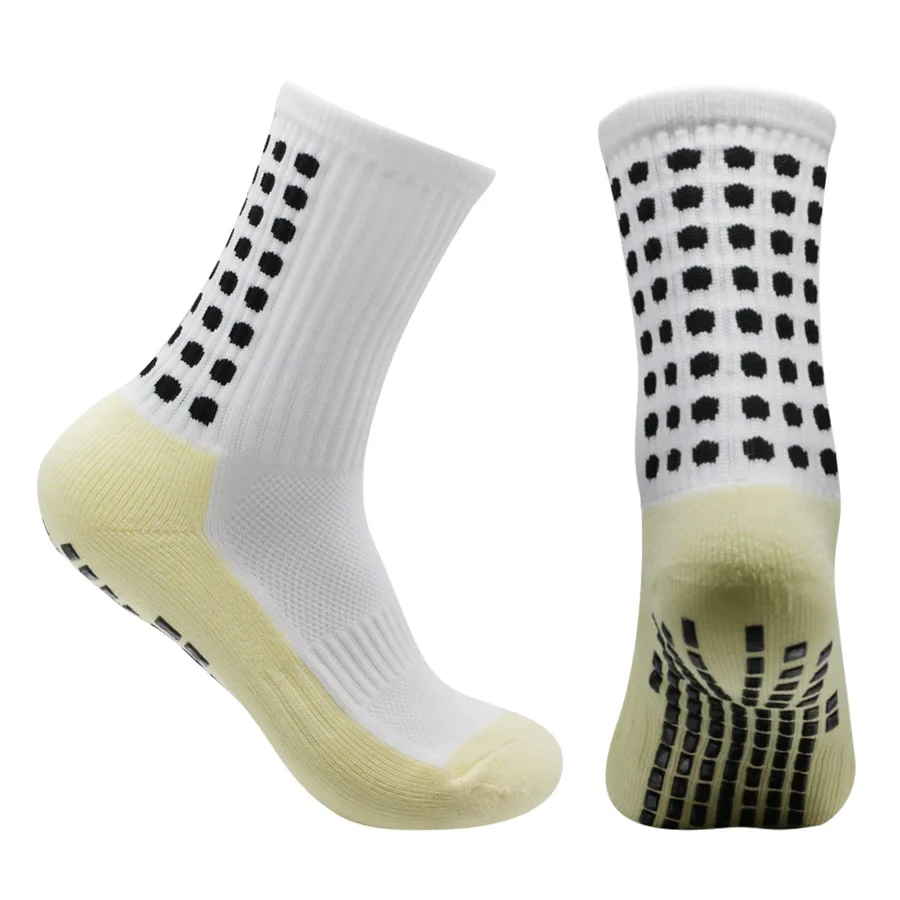 Wholesale Men Sport Grip Socks Nylon Football Grip Anti-slip Crew Soccer Socks