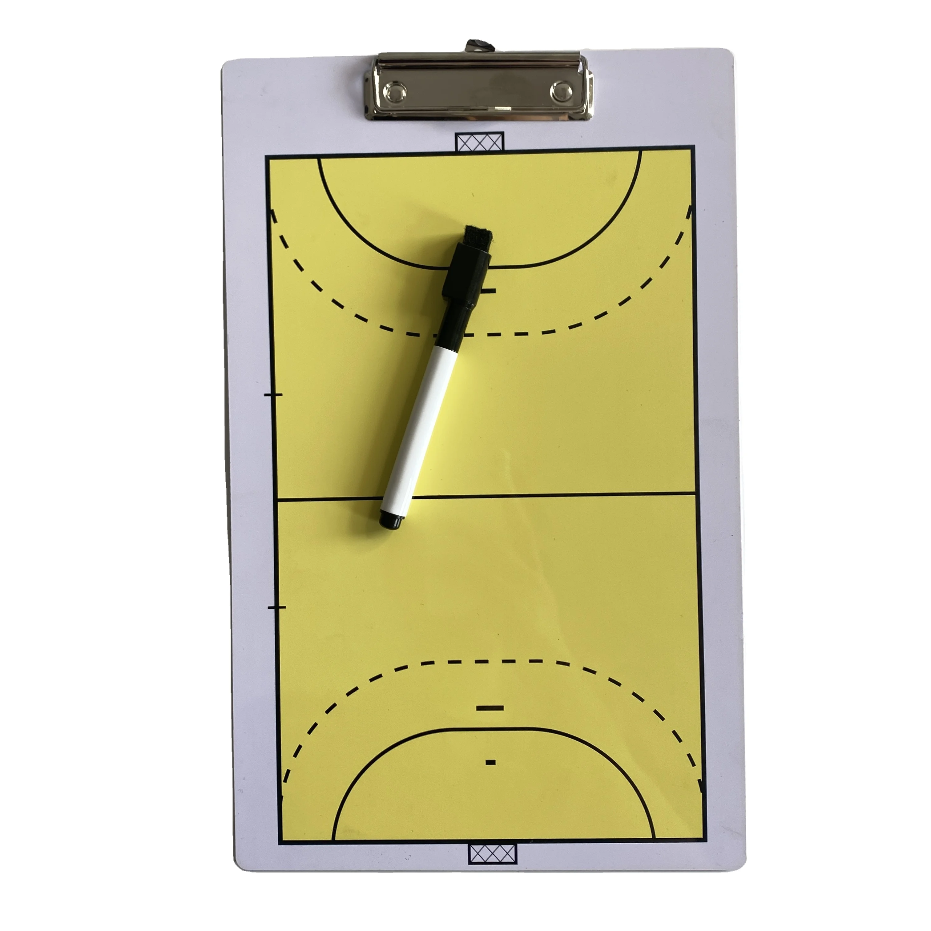 Custom Dry Erasable Washable PVC Sports Coaching Board Metal Clip Board with Whiteboard Marker Futsal One