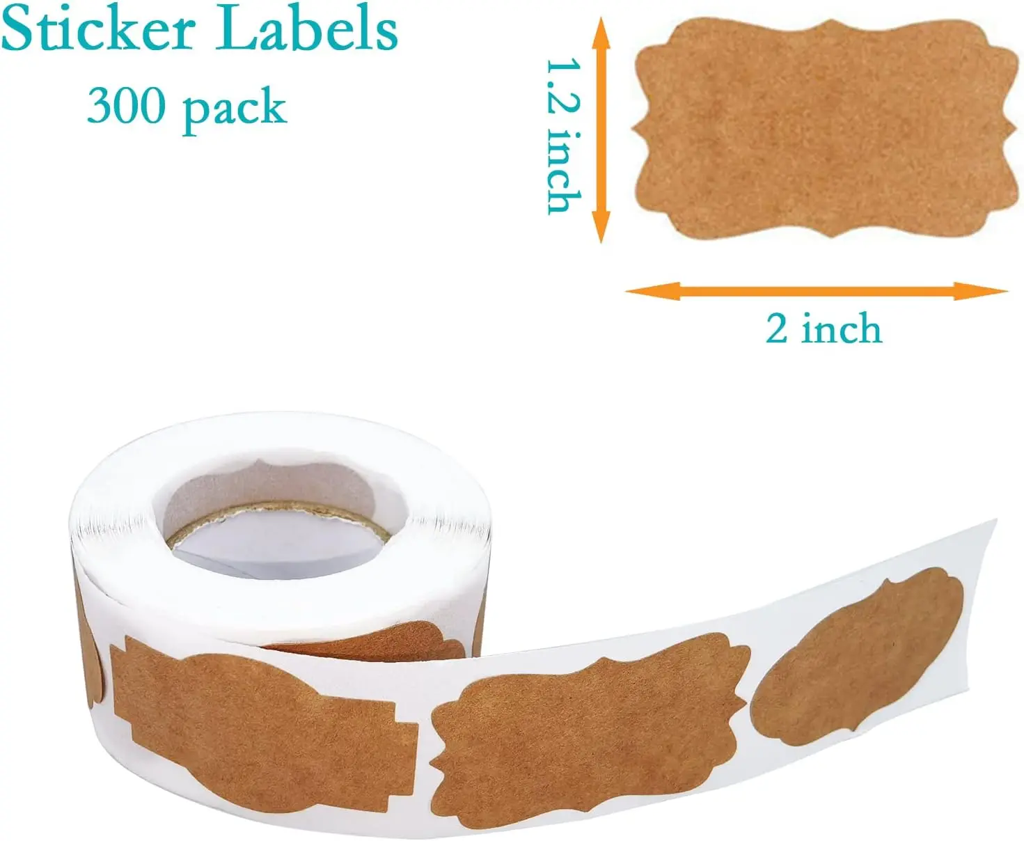 Jar Gift Tags Stickers Self-Adhesive Handmade Jar Labels for Storage Bins Essential Spice Bottle Containers Craft Stickers