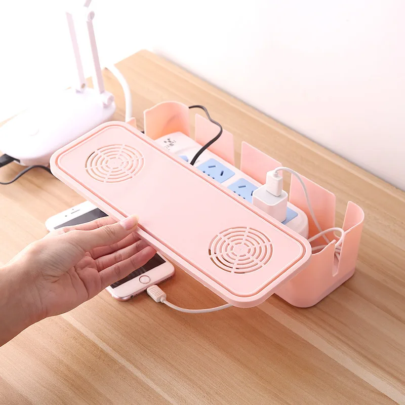Latest Cable Storage Box Socket Tidy Organizer Wire Management Network Line Storage Case Safety Home Room Cable Organizer Box