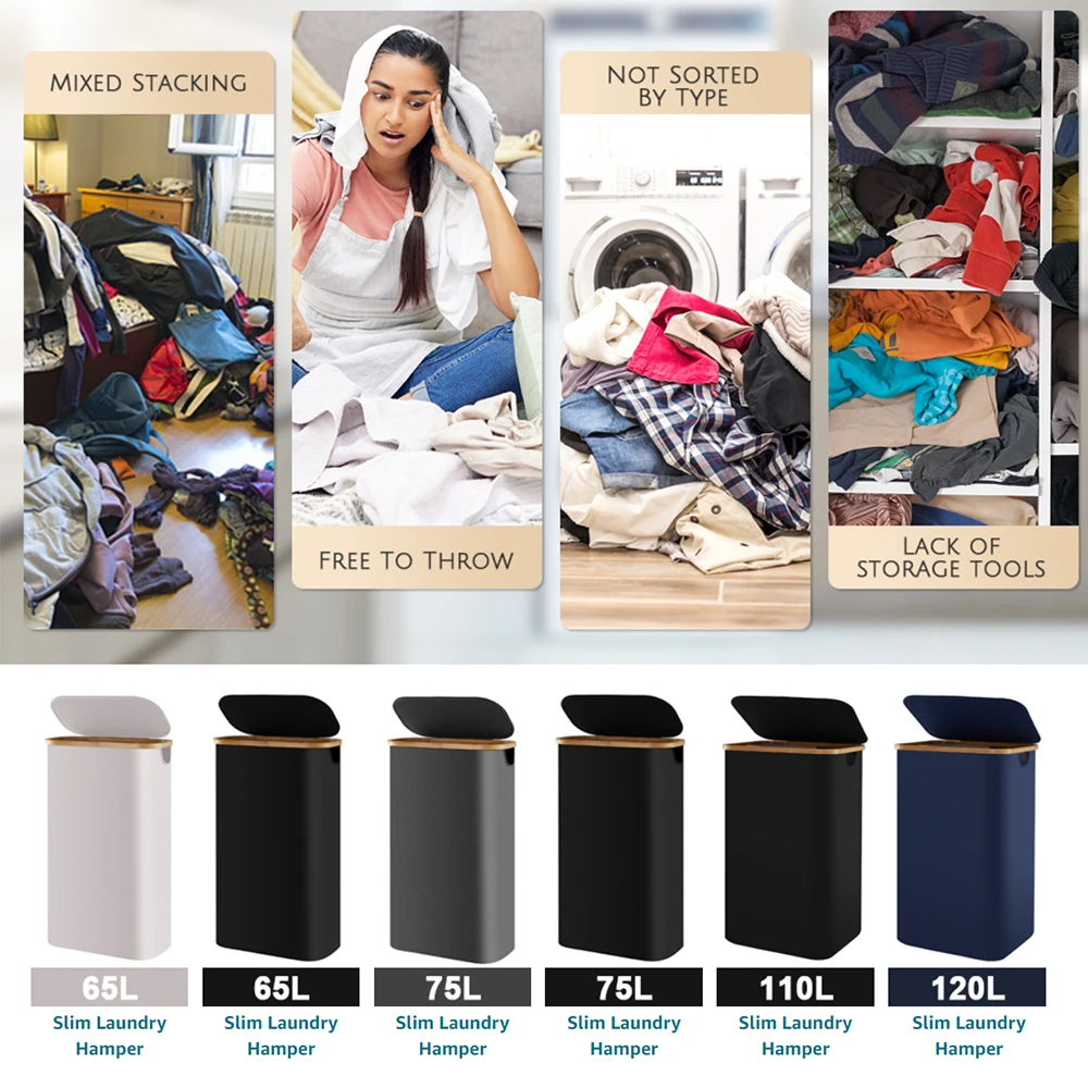 Foldable Laundry Basket with Detachable Bag Large Laundry Bags for Bedrooms and Laundry Rooms