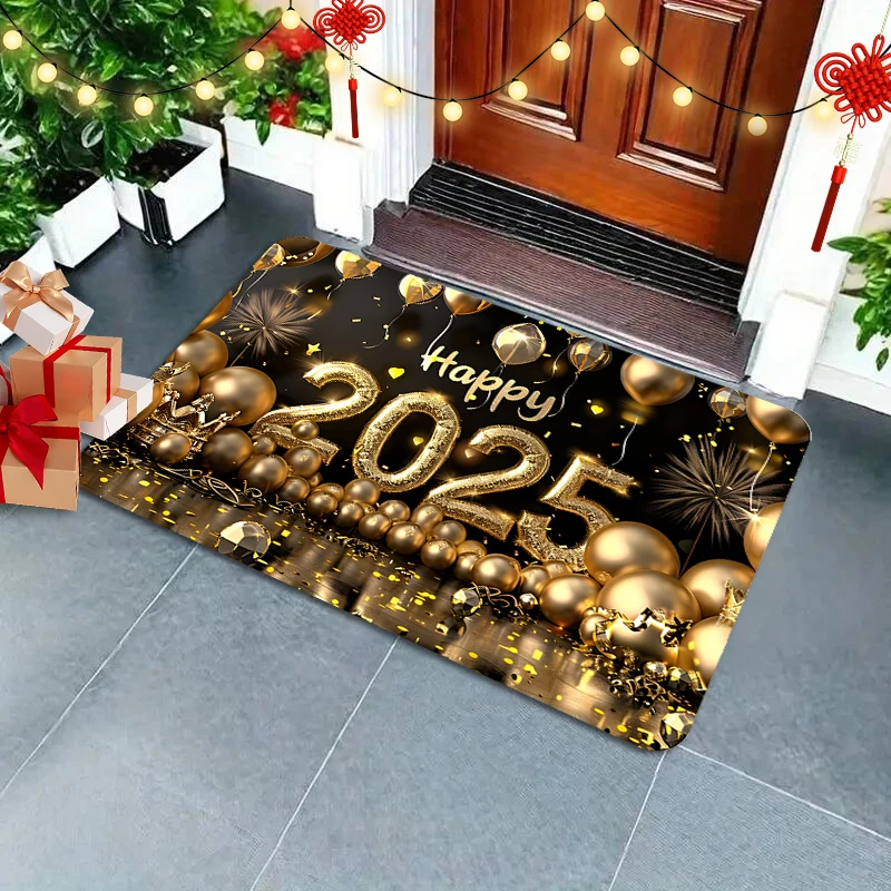 custom carpet Gold 3d printed door mat entrance home welcome mats for front door Non-slip absorbent diatom mud Bath rug