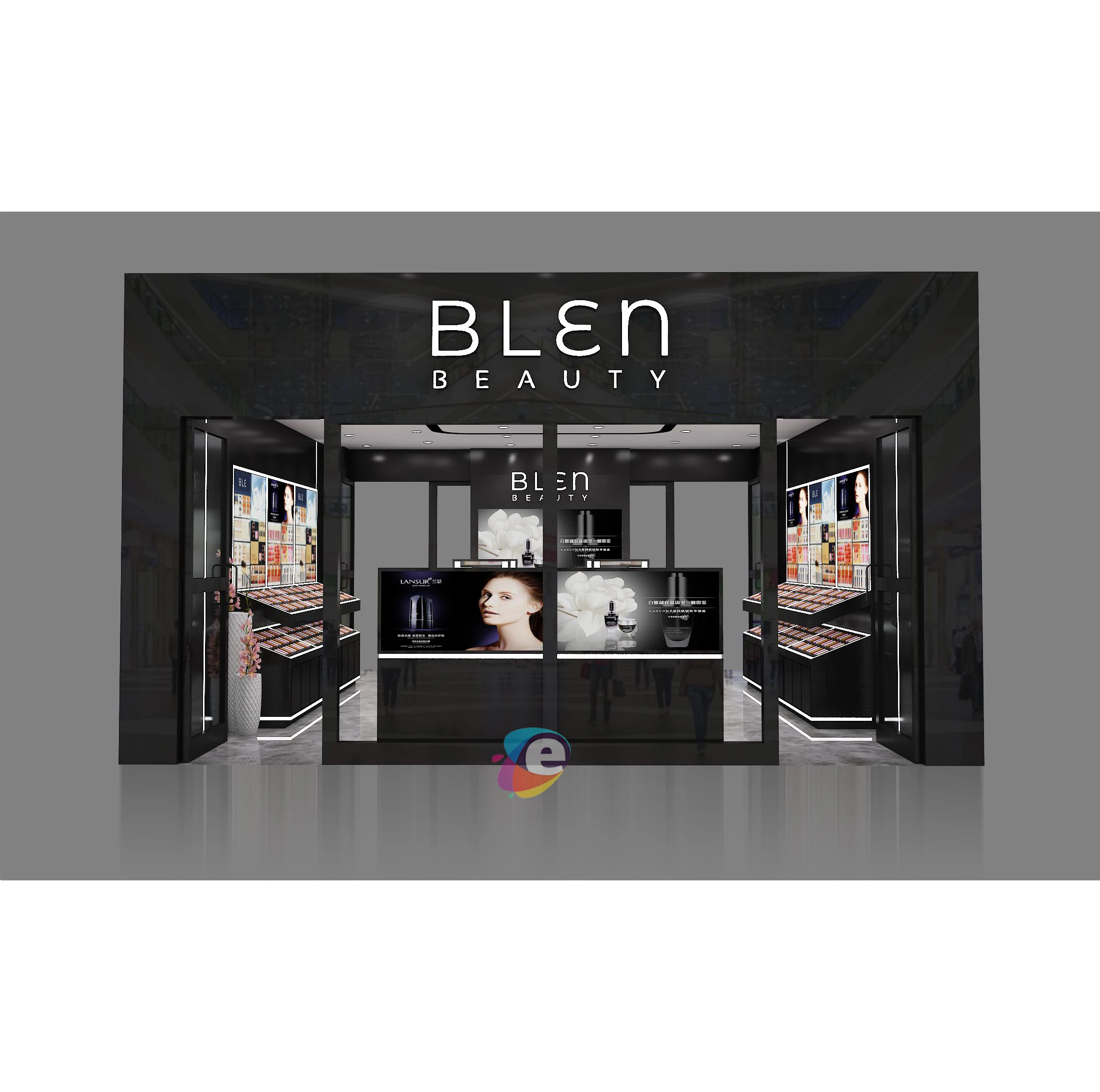 20 + лет shenzhen lippie High End Mdf металлический косметический магазин дизайн аромата мужской костюм портфель витрина