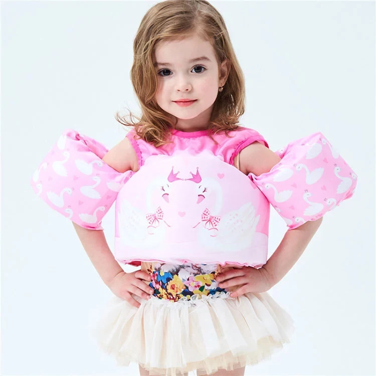 Age 2-6 Foam Mermaid Swim Arm Ring Buoyancy Vest Kids Life Saving Buoyancy Ring