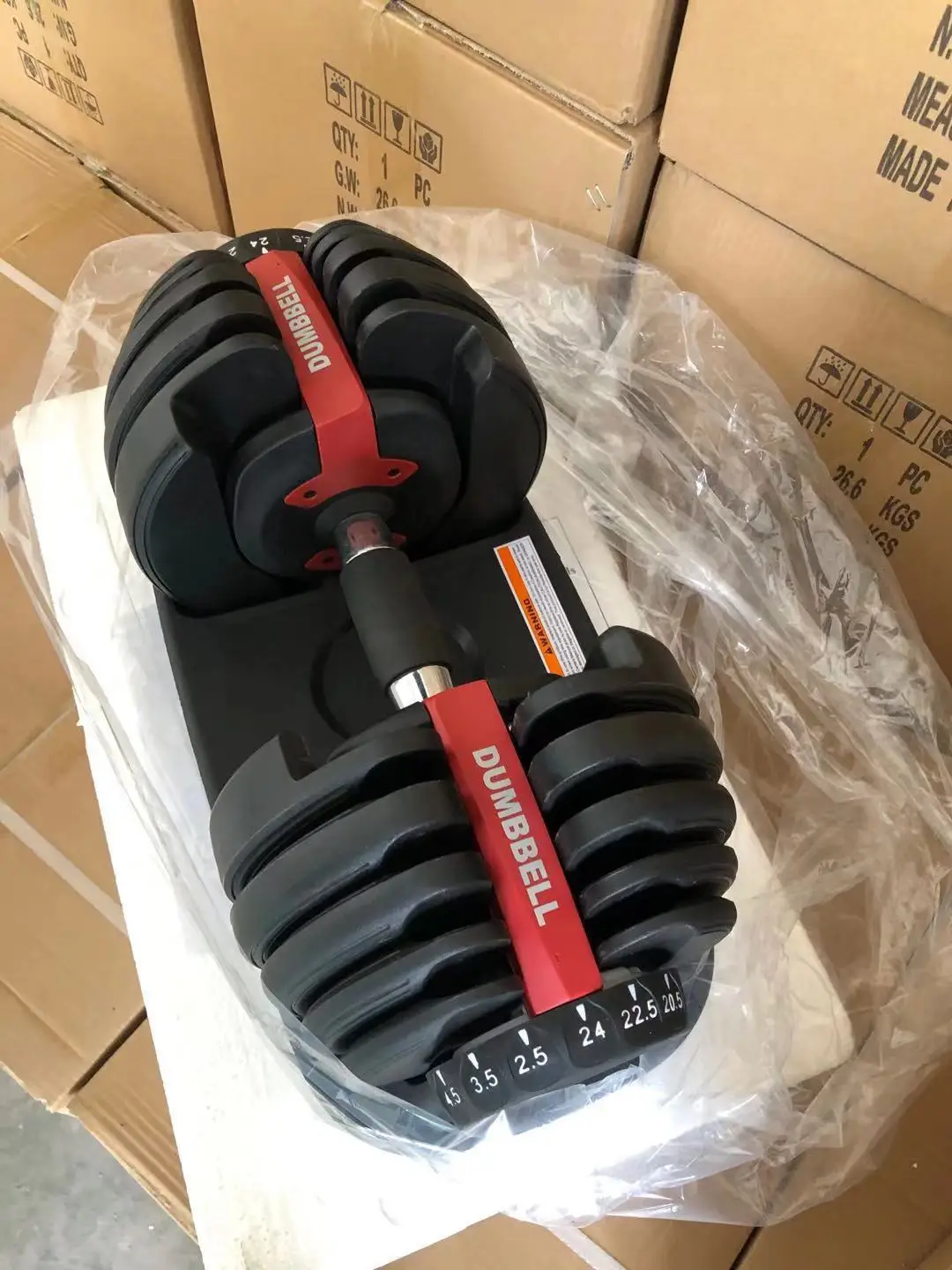 Gym Workout Man Power Weight Lifting Training Automatic 24kg /52.5lbs Adjustable Dumbbell set 50kg