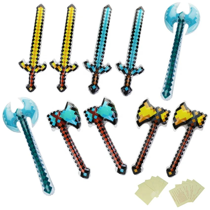 Дешевые надувные мечи надувной топор молоток Пиратская вечеринка-надувной пиратский меч 100 см настраиваемый логотип/размер