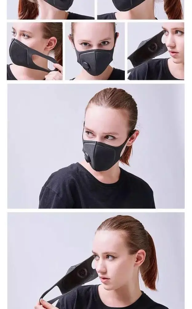 
Fast delivery Anti Dust Gas Pollen Pollution Bacterial allergic m ask with raspiratory breath valve vent 