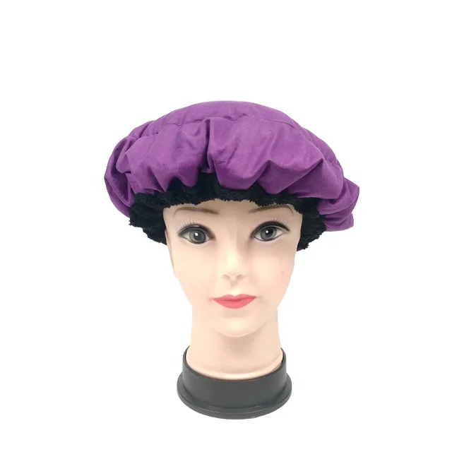 
Cordless ECO-Friendly Deep Conditioning thermal Hot heat salon Microwave Heat Cap Portable Reusable Condition Hair bonnet Cap 