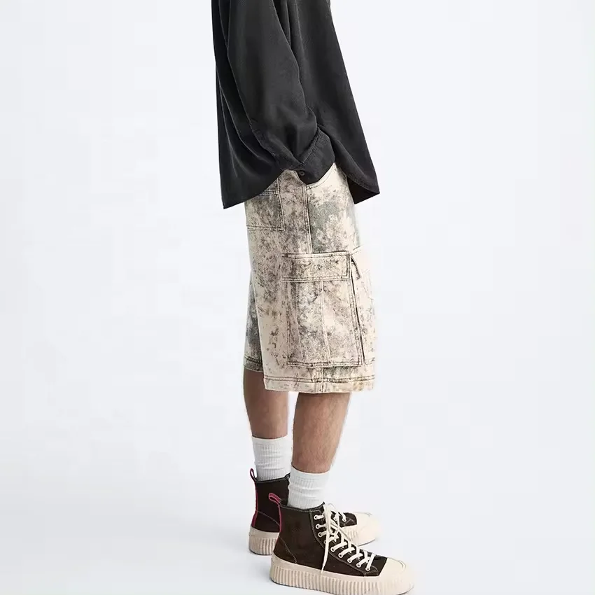 Zhuoyang garment Multi-functional Detachable Jeans Short Men Pockets Cargo Jeans Cargo Pants Baggy Camo Jeans And Denim Shorts