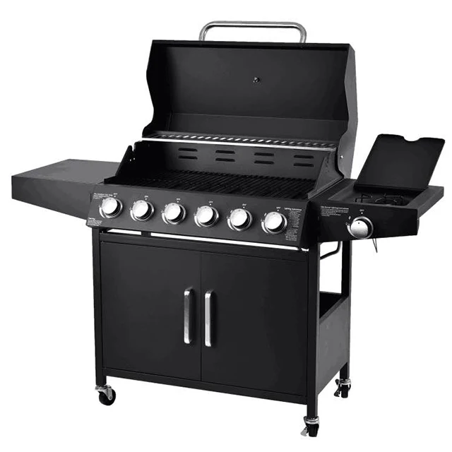 W06-B , 2/3/4/5/6/7burners stainless steel gas bbq ,gas grill with 6 +1 burners