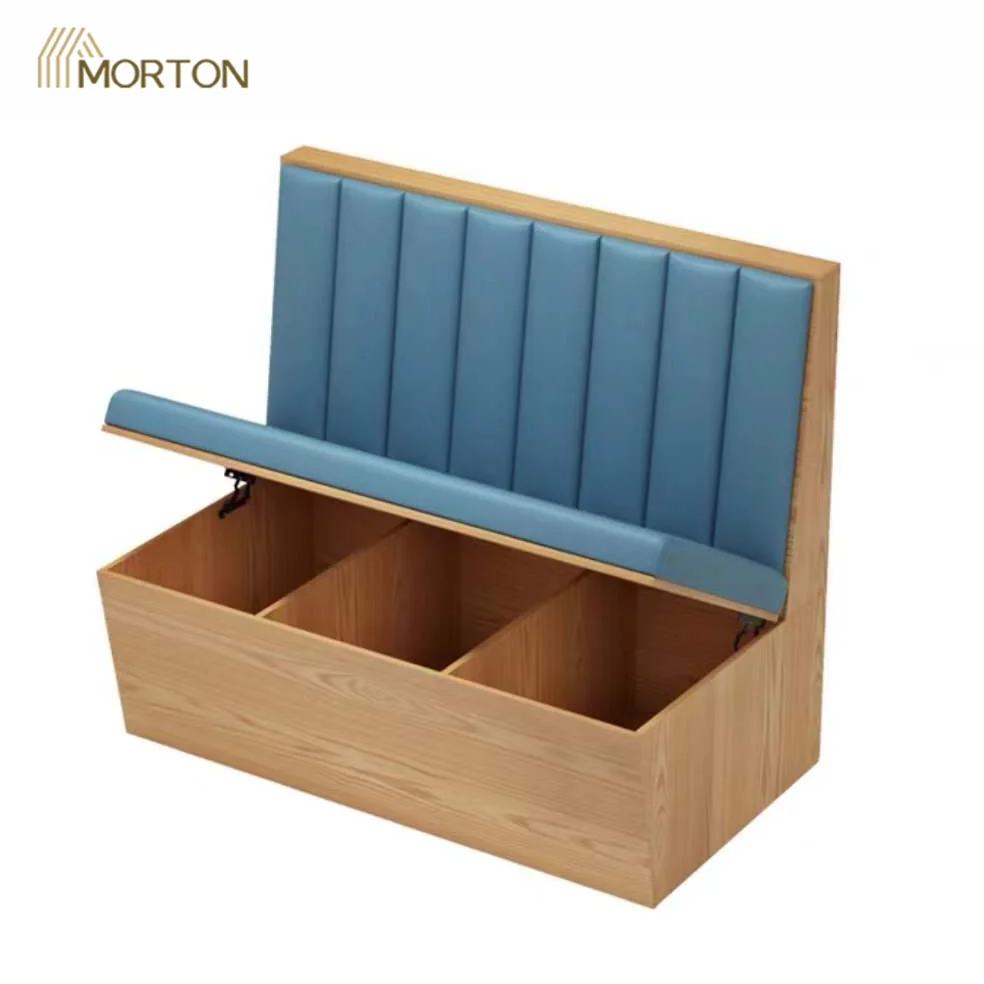 Wholesale hotel upholstered dining room side chair restaurant booth seating with storage