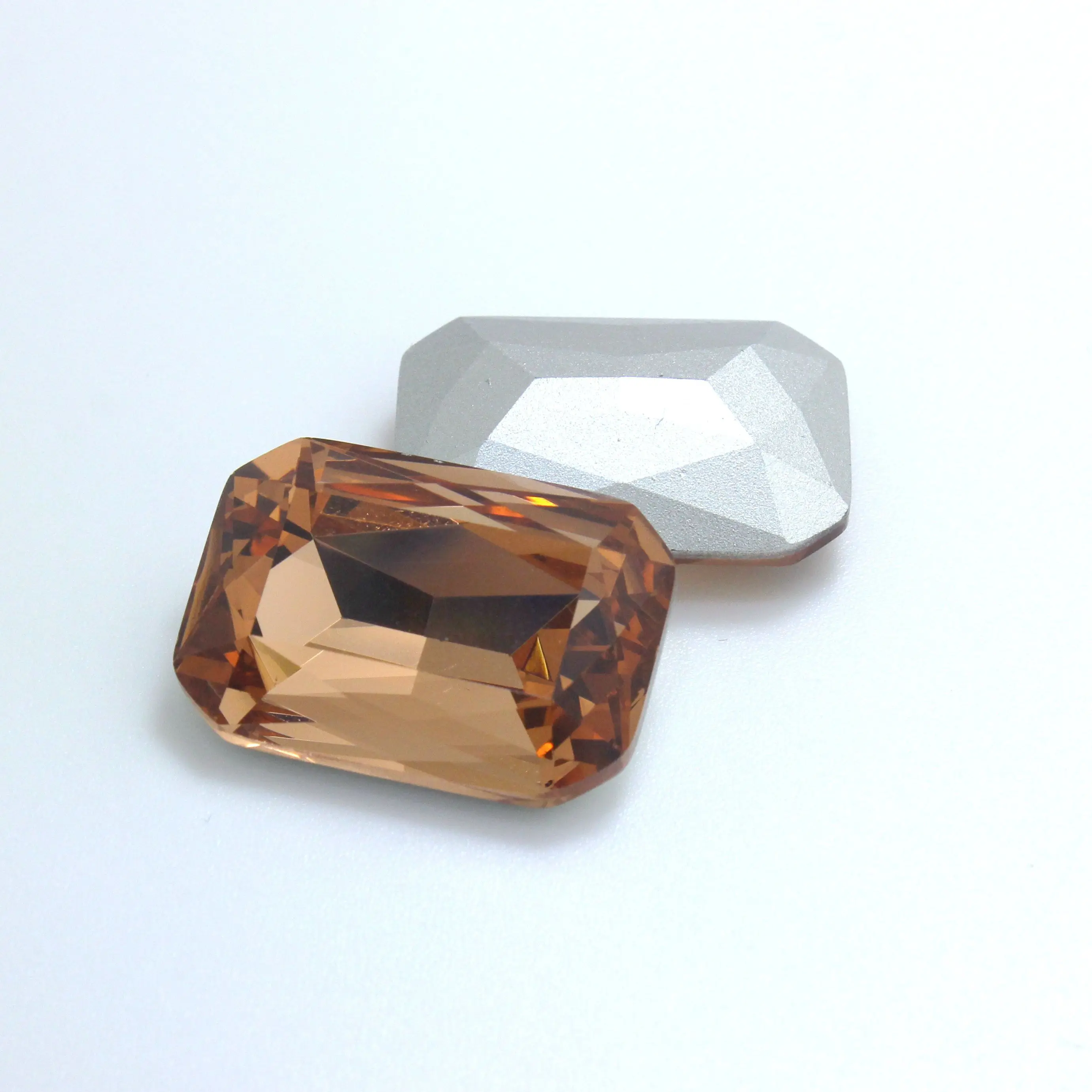 Hot Sale Low Price 6*8mm Colorful Rectangle Cut Glass Synthetic Stones for Jewelry Making