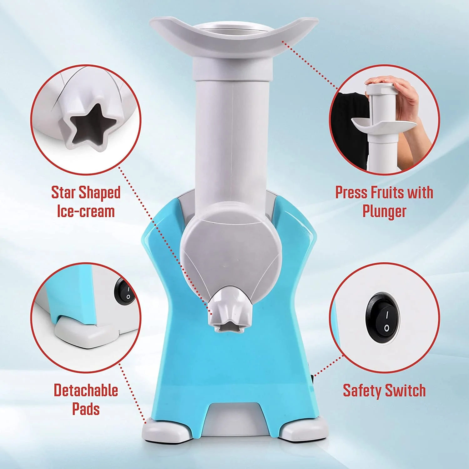 Frozen Dessert Maker 2.8 qt. Color White, Vegan Ice Cream and Frozen Yogurt Maker Soft Serve Desserts With Recipes