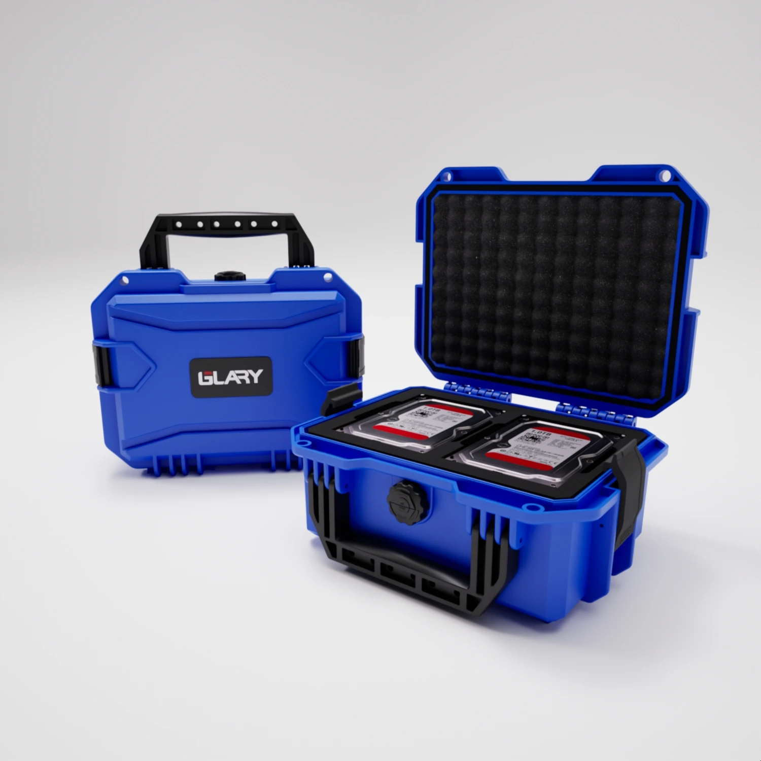 GLARY lockable hard drive disk storage case rugged hard drive carrying case box wholesale hard drive case box manufacturer