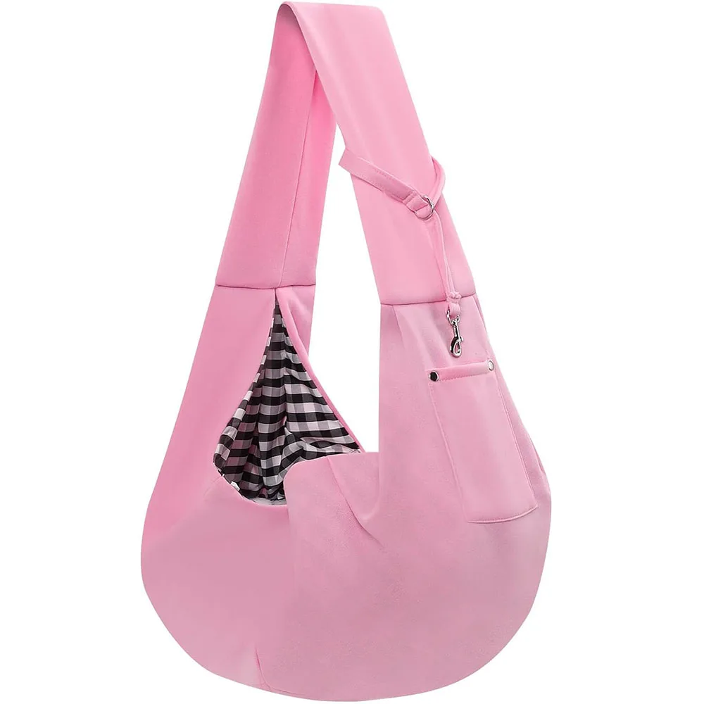 A980 OEM Dog Carrier Sling Reversible Puppy Purse Storage Pocket Hand-Free Dog Cat Sling Small Travel Safety Harness Pet Carrier