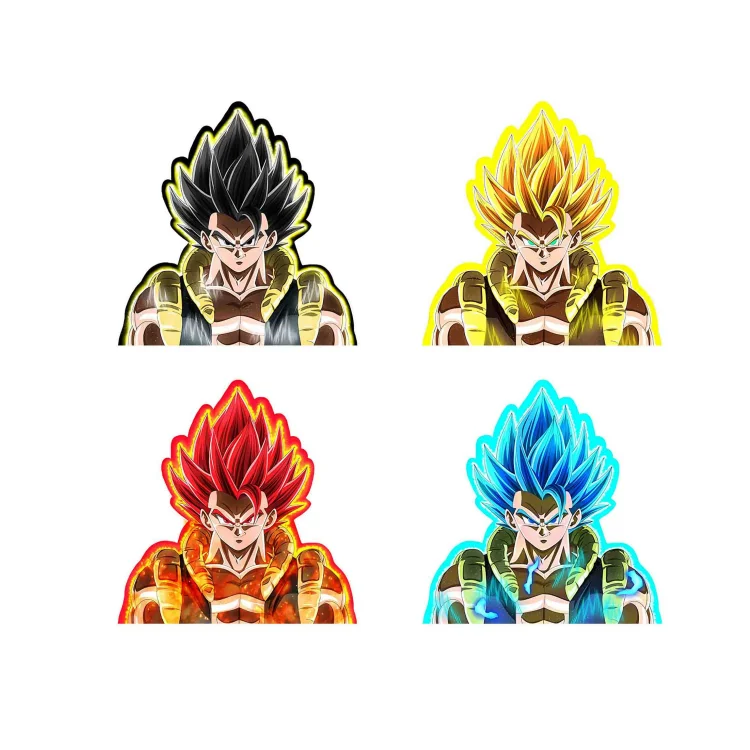 Hot Sale Dragon Ball Z 3D Lenticular Stickers Car Laptop Skateboard Waterproof Cartoon Anime 3D Motion Sticker