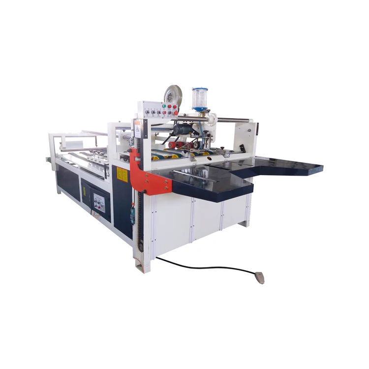 Normal cold glue semi-automatic box gluing machine semi automatic auto folder gluer