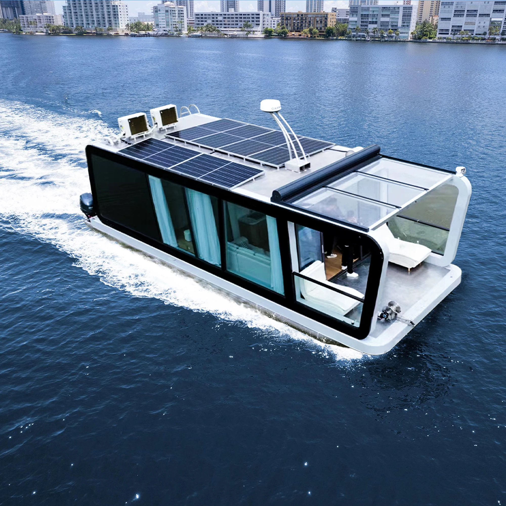 Luxury Yacht House Boat Floating Aluminum House Hull Boat House Floating Houseboat For Sale
