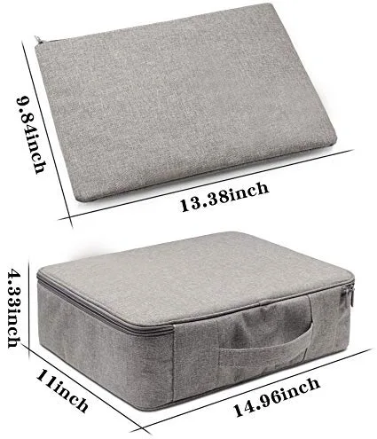 Waterproof Oxford Document Bag A4 Size document Holder Zipper Closure Portable Filing Pouch File Pocket Organizer