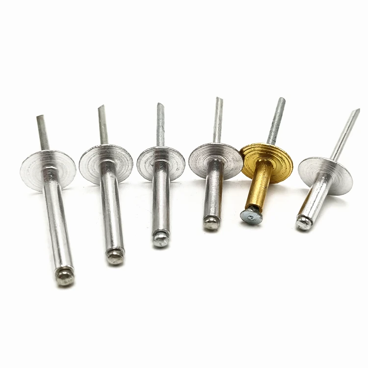 Оцинкованные полированные большие фланцевые стальные алюминиевые открытые поп-заклепки купольная головка CSK большая потайная заклепка