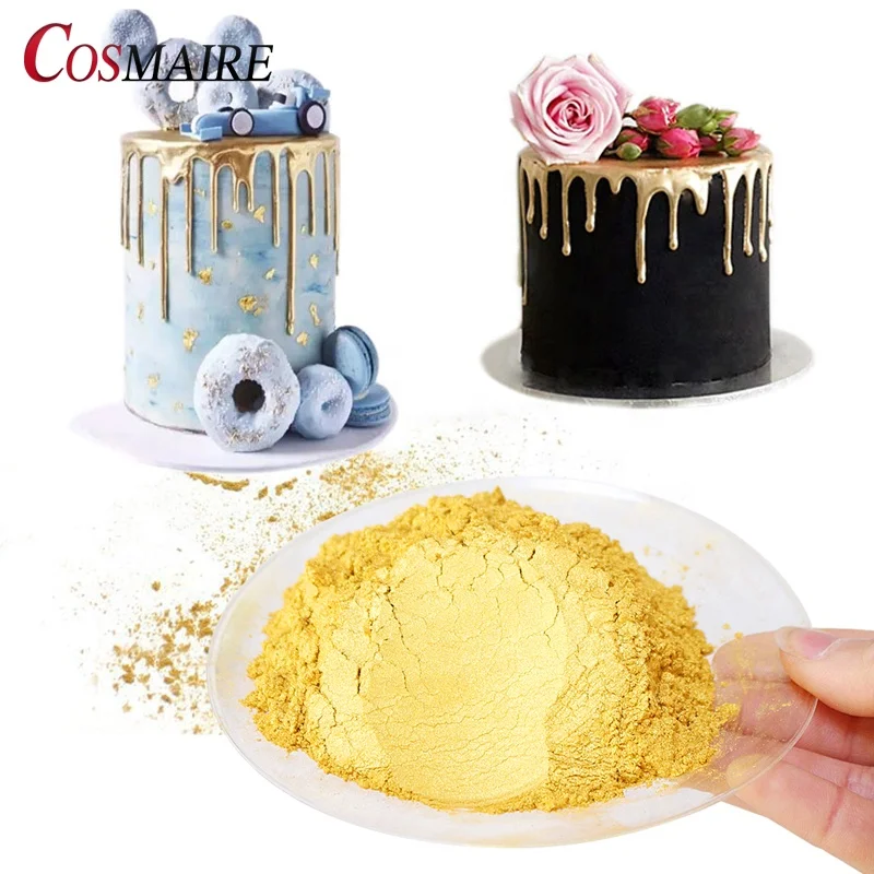 Пищевой краситель, металлический слюдяной порошок, золотой съедобный блеск, пищевая добавка для тортов
