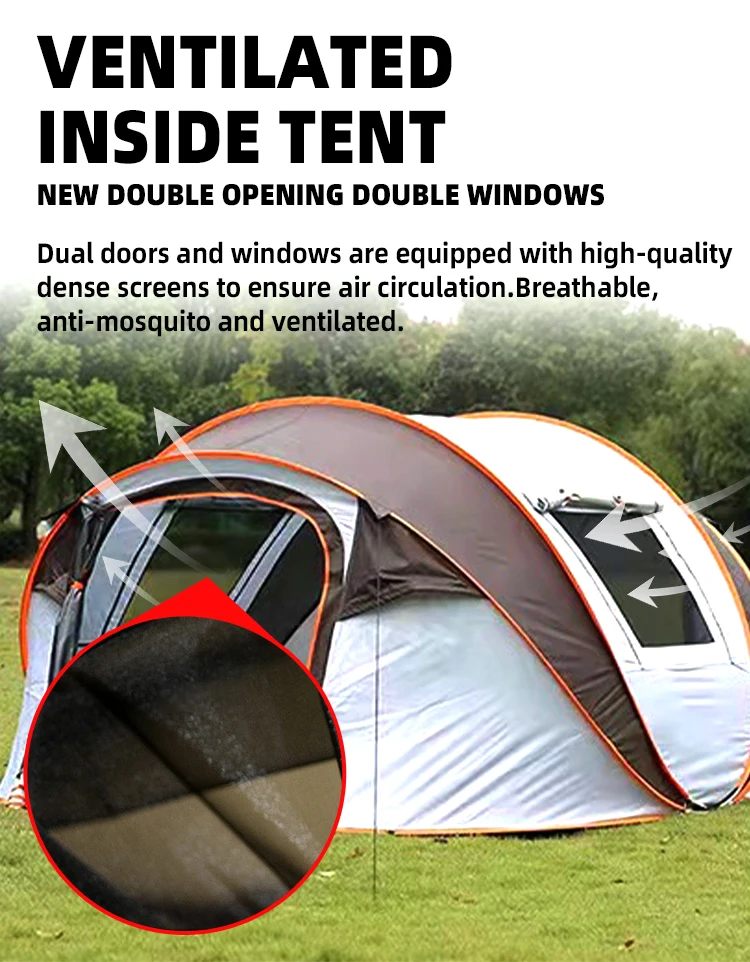 Portable Tent Outdoor Family Friend Party Tent Camping Instant Easy Setup