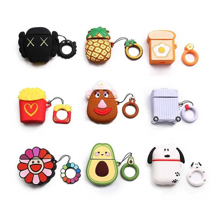 3D Cartoon For Airpods Wireless Charging Case For Airpod Case Strap For Airpod 1/2/pro Case Stitch