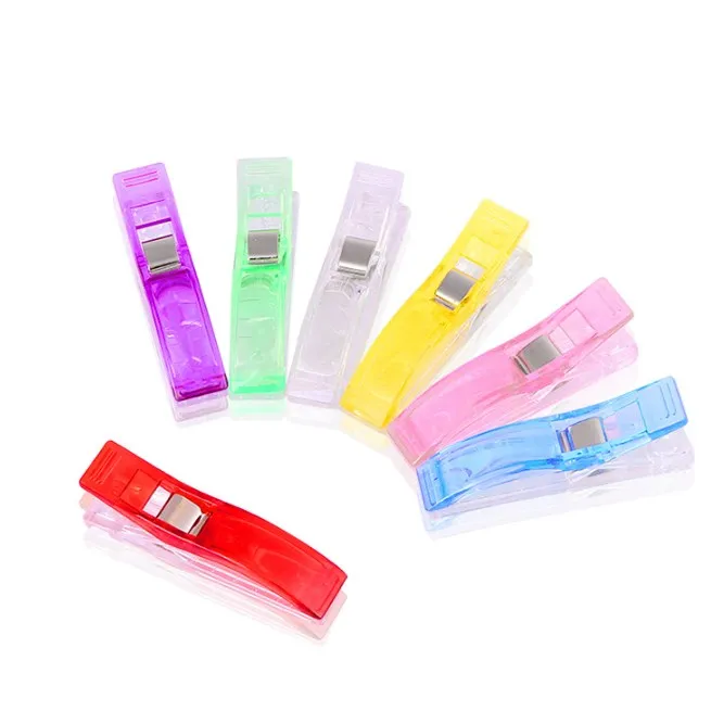 Colorful Plastic Powerful Clips Small Pointed Plastic Clips for Sewing Patchwork Crafts
