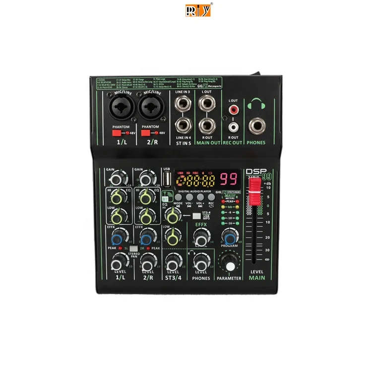 LM4DSP 99 Dsp Профессиональный цифровой аудио микшер 4-канальный звуковой Usb