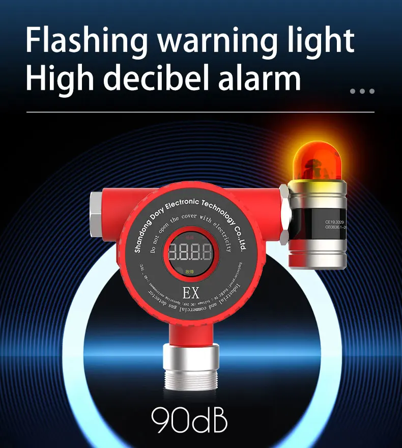 Hot Sale Industrial  Fixed Gas Detector Combustible Gas Detector With Three Output Signal