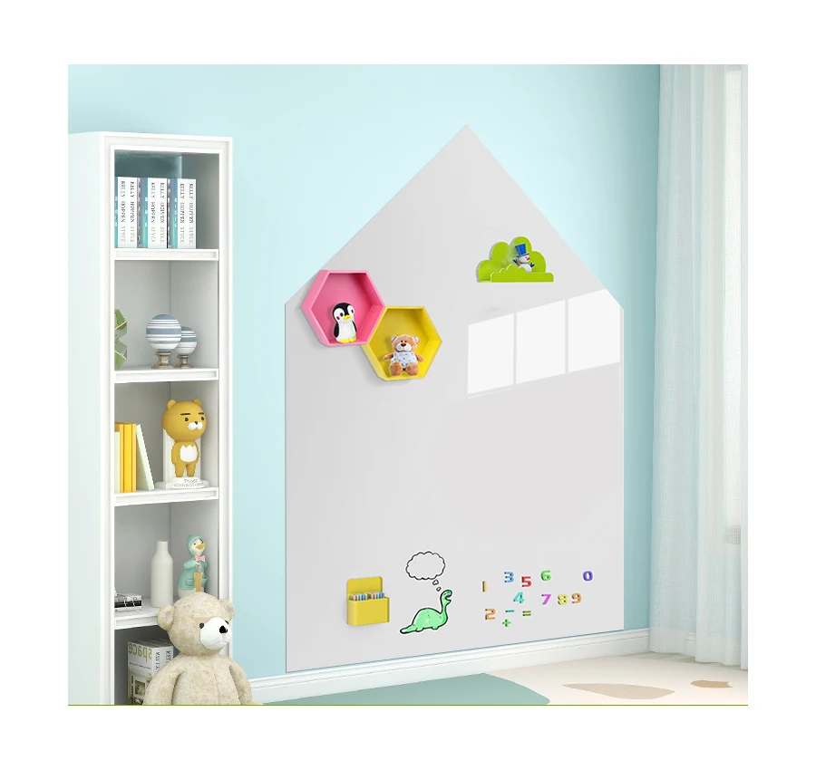 Wall Flexible Iron Back Magnetic Drawing Learning Message White Board Dry Erase Decal For Home Office School