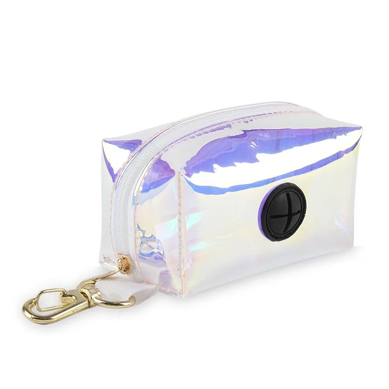 Clear Dog Poop Bag Holder for Leash Lightweight Dog Poop Bag Dispenser Dog Waste Bags Container with Clip for Walking