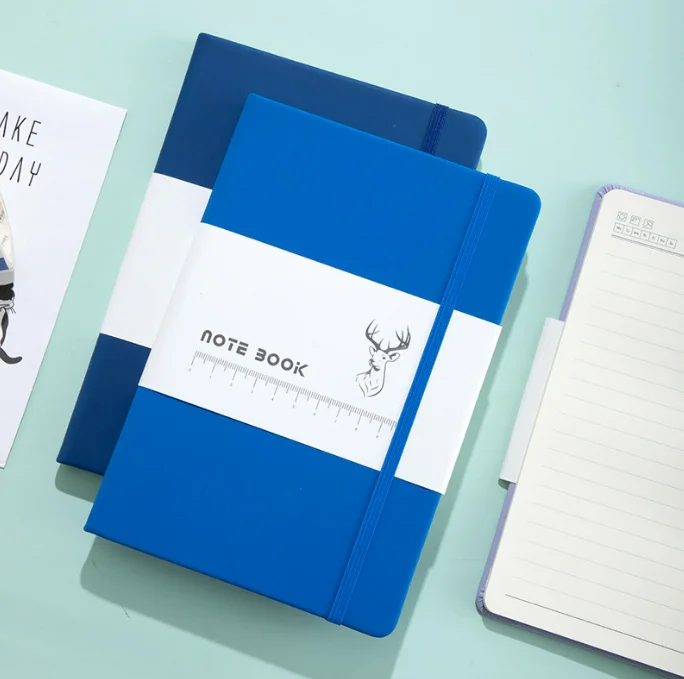 High Quality A5 PU Leather Hardcover Leather Sewn Binding Moleskine And Leuchtturm Style Notepad