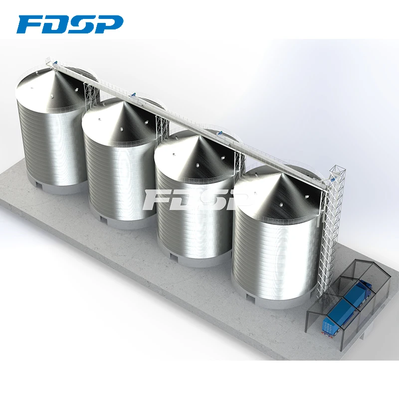 Hot Sale CE/ISO/SGS Approved Bottom Grain Silo Grain Steel Storage Silo