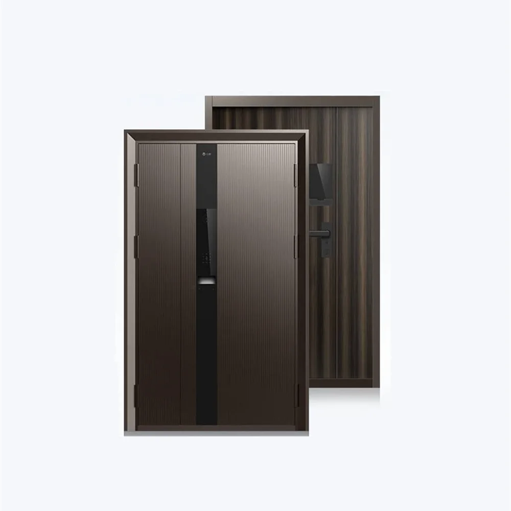 Y1 Умная автоматическая интеллектуальная дверь безопасности с дверным звонком и камерой стальные металлические железные наружные входные двери для дома