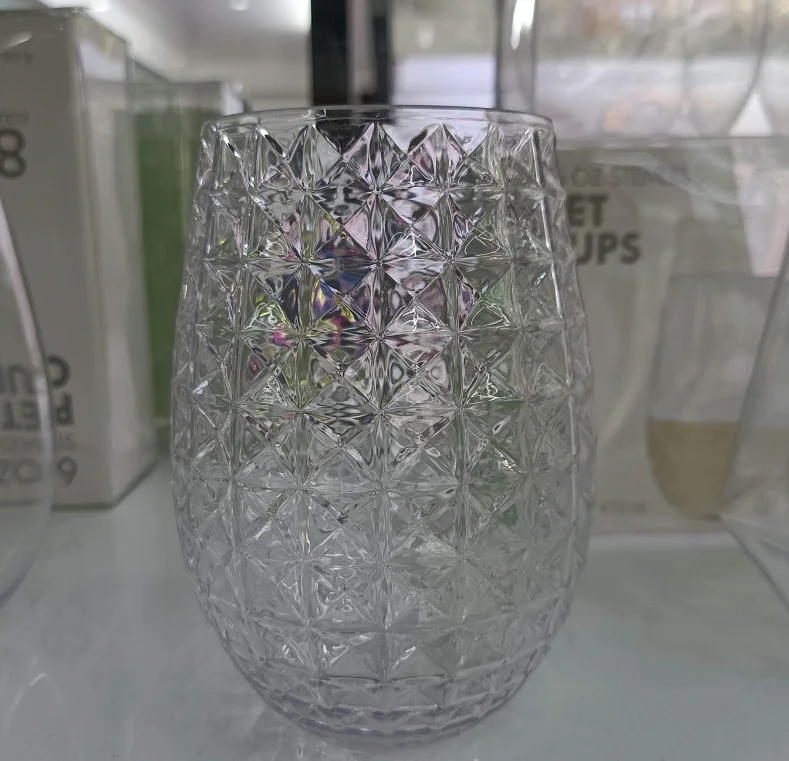 10 oz 16oz Wholesale Bpa Free Drinking Stemless pet Tritan shot whiskey plastic wine glass